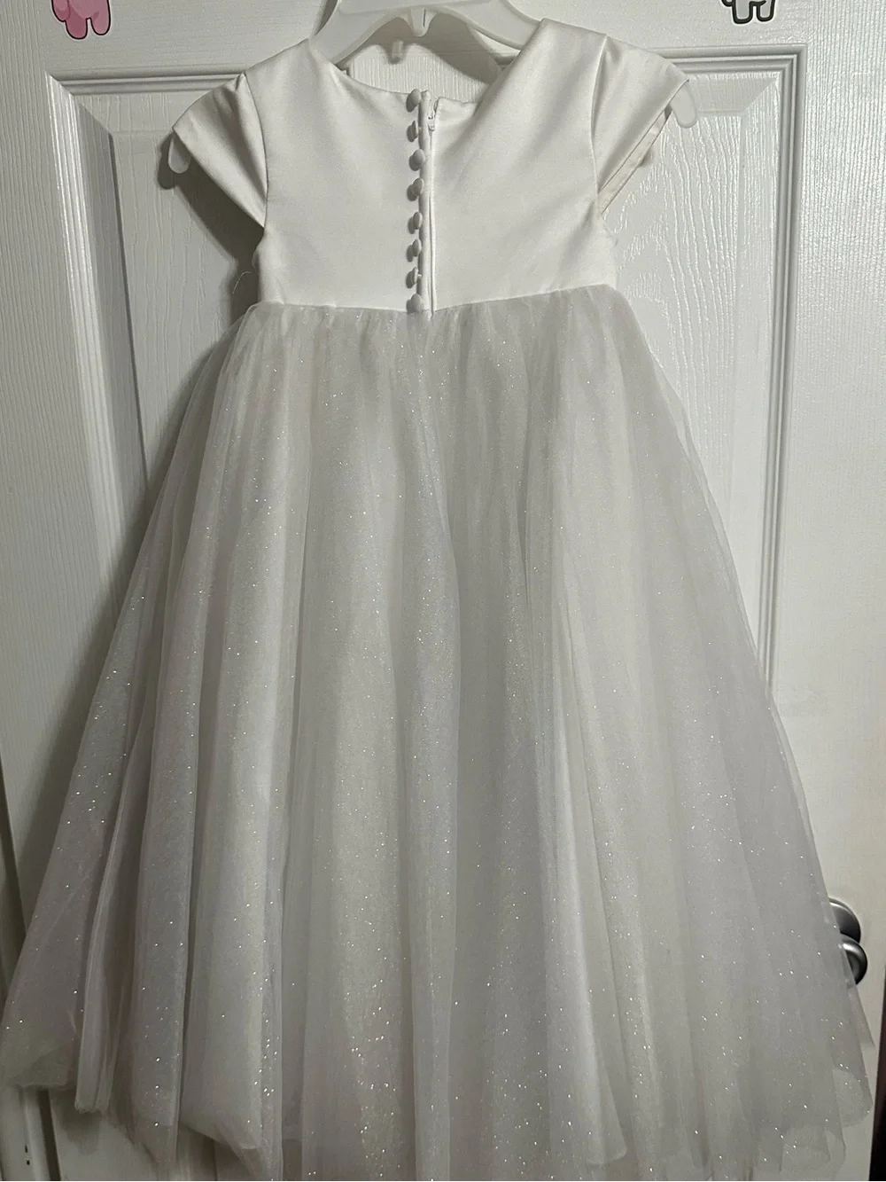 Sparkle White Tulle Girls' Formal Dress